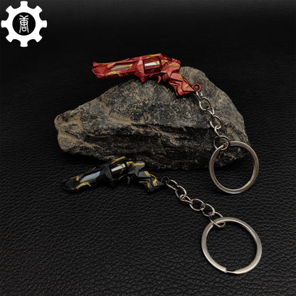 Metal Singularity Sheriff Gun Tiny KeyChain Pendant