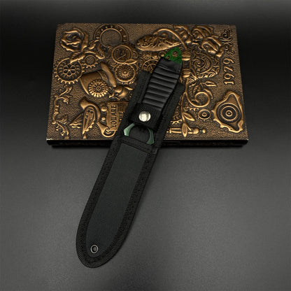 420 Steel Skeleton Knife Doppler Emerald Dull Blade Replica For Game Collection
