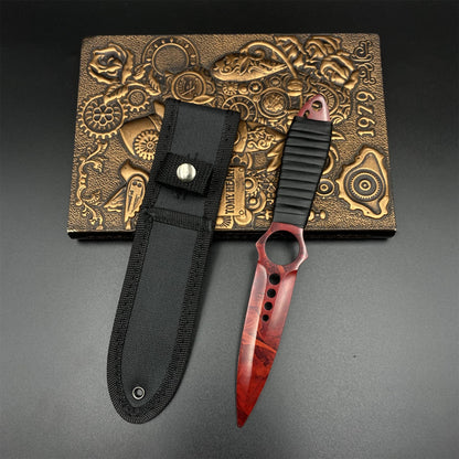 CS Ruby Skin Skeleton Knife Blunt Blade 420 Stainless Steel Replica 22CM/8.7"