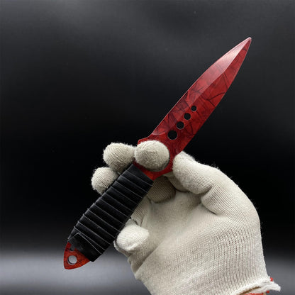 CS Ruby Skin Skeleton Knife Blunt Blade 420 Stainless Steel Replica 22CM/8.7"