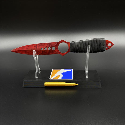 CS Ruby Skin Skeleton Knife Blunt Blade 420 Stainless Steel Replica 22CM/8.7"