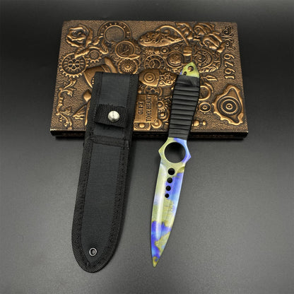 Case Hardened Skeleton Knife Blunt Blade 420 Stainless Steel Replica 22CM/8.7"
