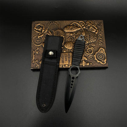 CS Skeleton Knife Vanilla Skin Dull Blade 420 Steel Replica For Game Collection