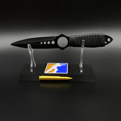 CS Skeleton Knife Vanilla Skin Dull Blade 420 Steel Replica For Game Collection