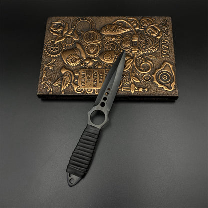 CS Skeleton Knife Vanilla Skin Dull Blade 420 Steel Replica For Game Collection