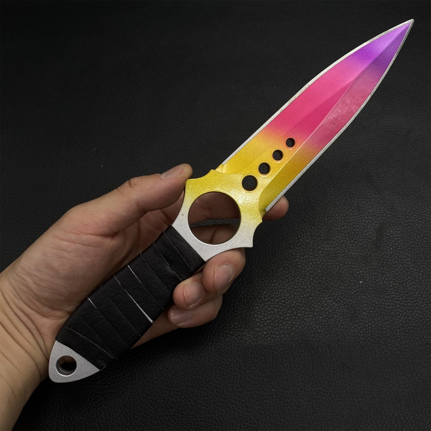 Metal Skeleton Knife Fade Skin Replica Game Prop