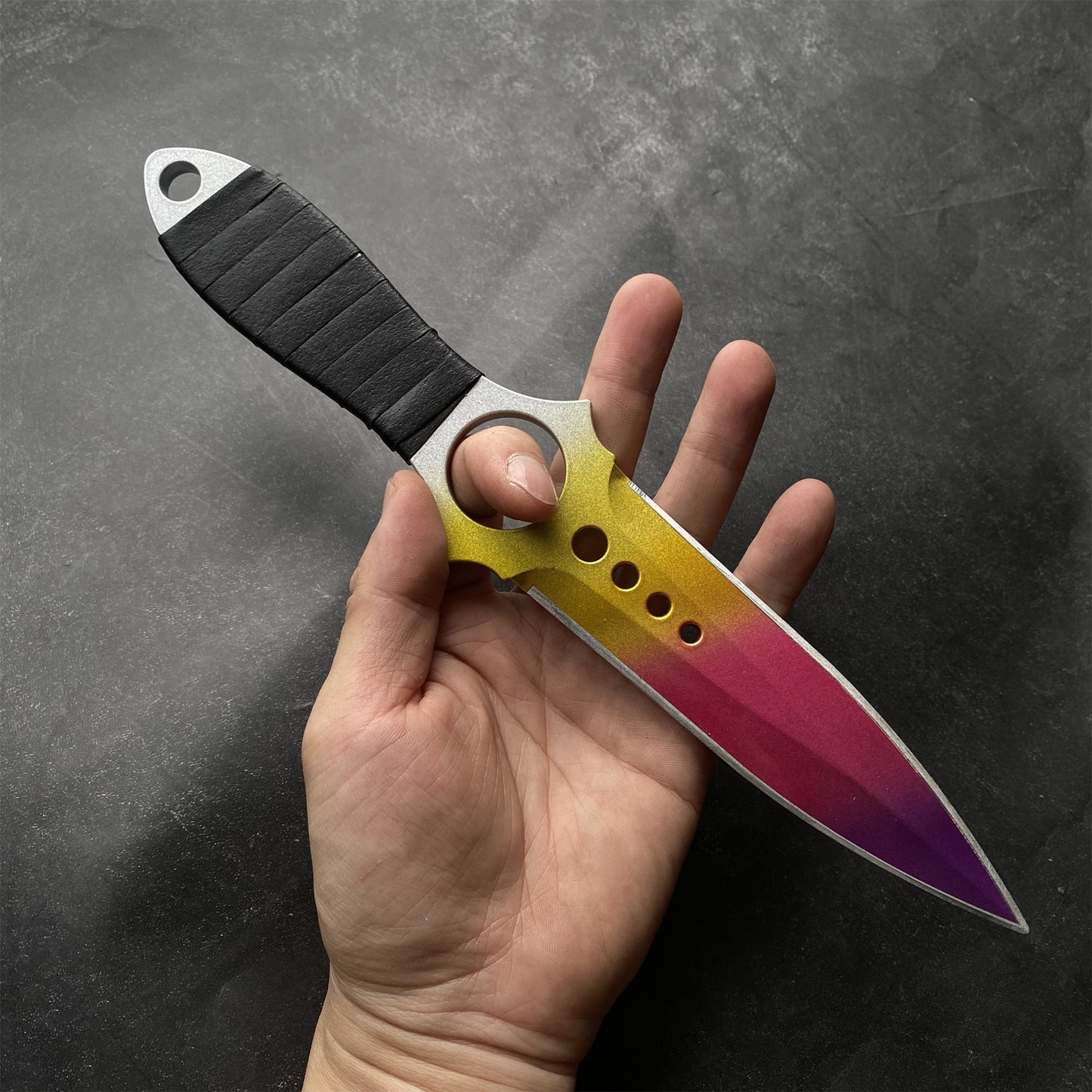 Metal Skeleton Knife Fade Skin Replica Game Prop