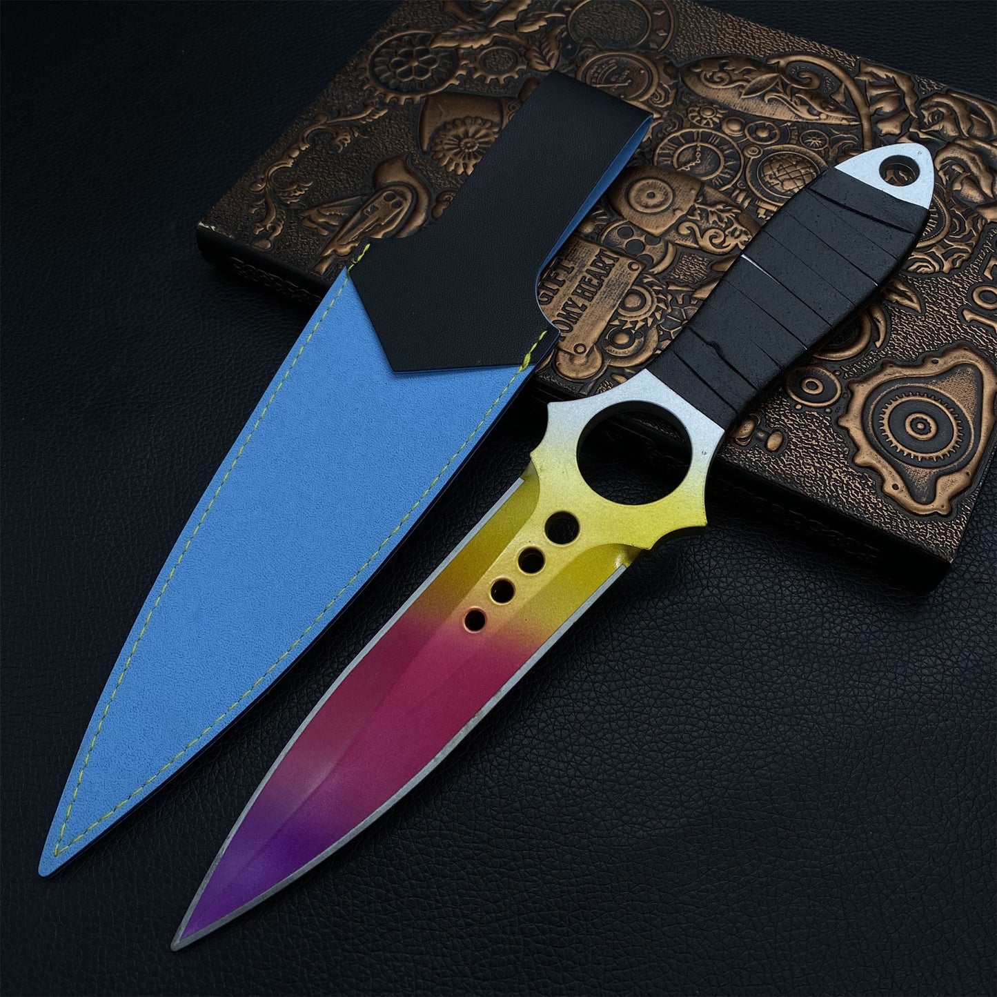 Metal Skeleton Knife Fade Skin Replica Game Prop