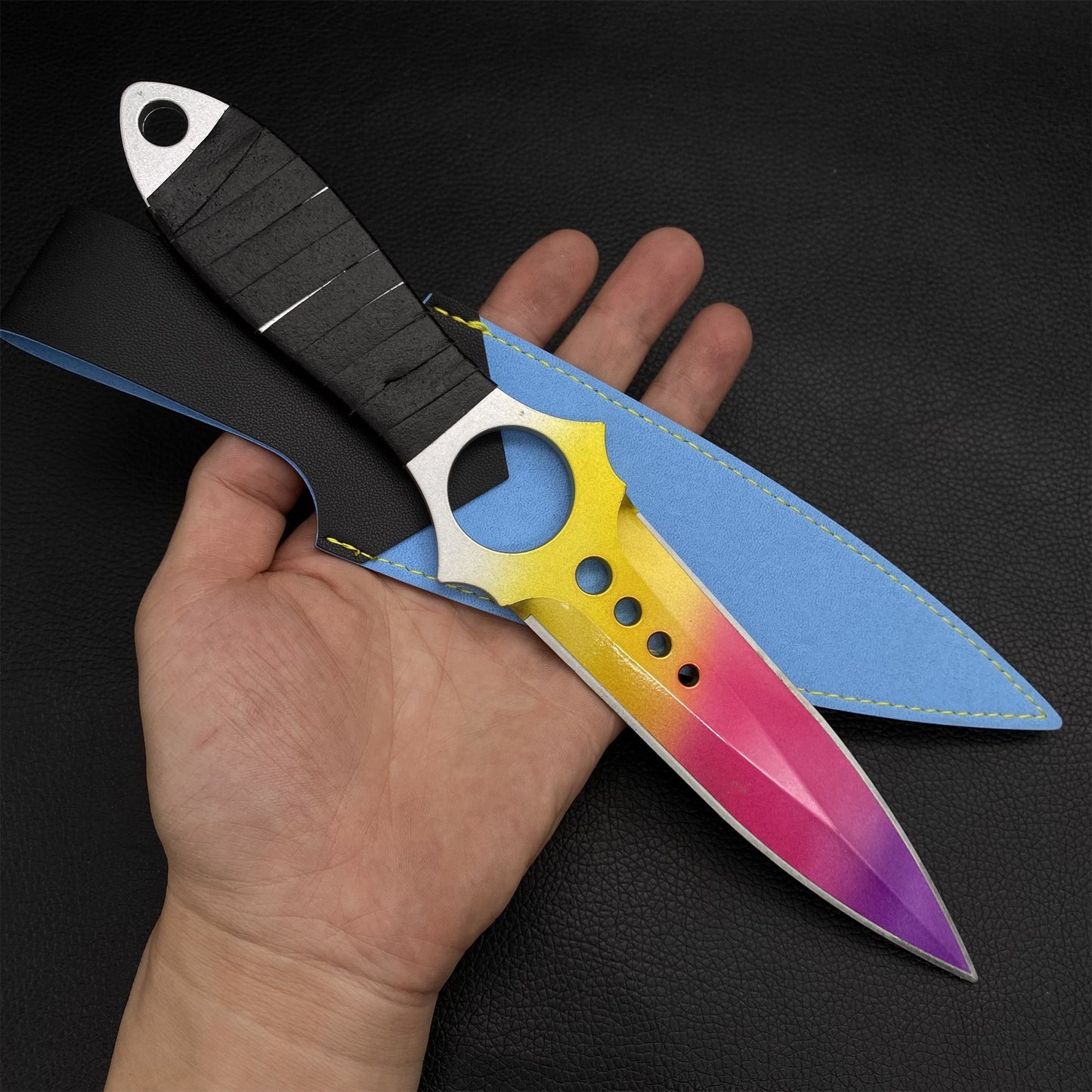 Metal Skeleton Knife Fade Skin Replica Game Prop