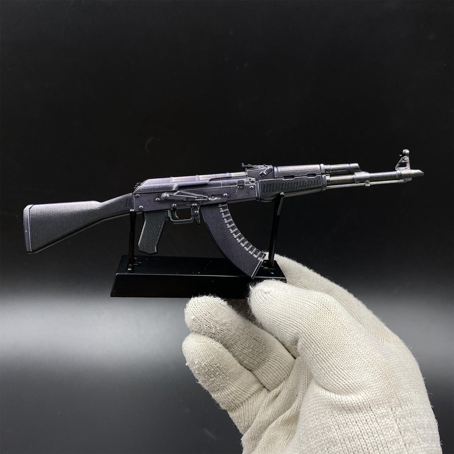 Tiny Gun AK47 Slate Metal Miniature For Collection