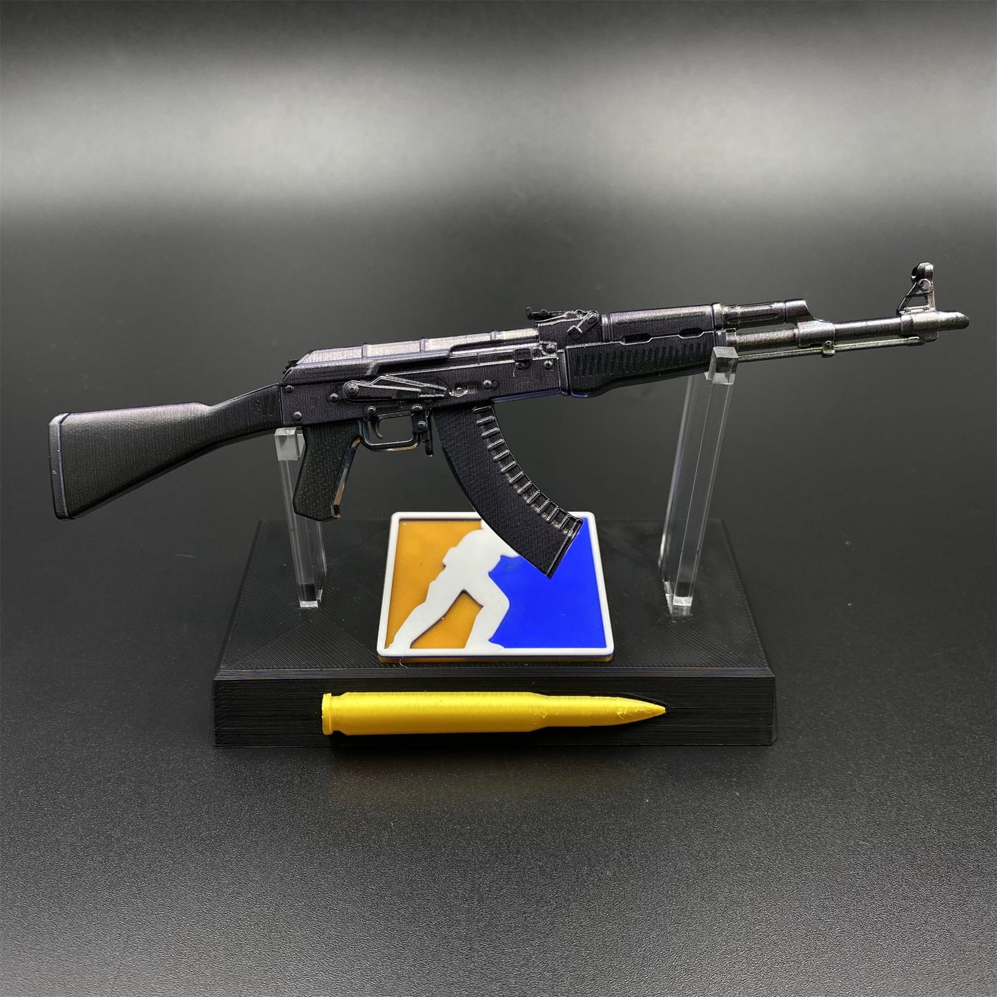 Tiny Gun AK47 Slate Metal Miniature For Collection