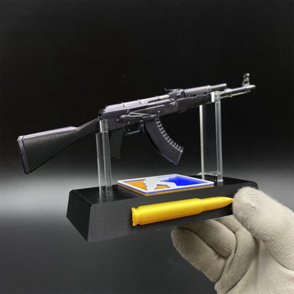Tiny Gun AK47 Slate Metal Miniature For Collection