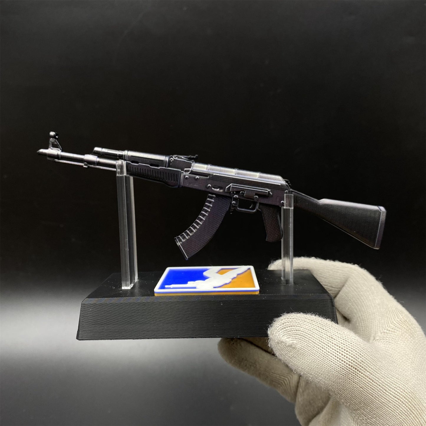 Tiny Gun AK47 Slate Metal Miniature For Collection