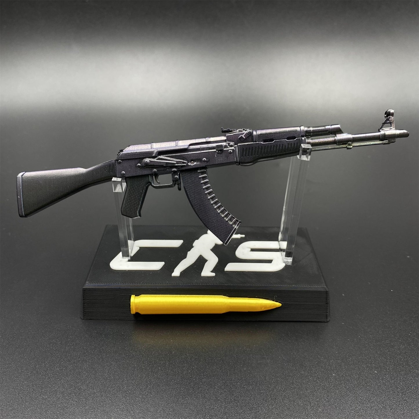 Tiny Gun AK47 Slate Metal Miniature For Collection