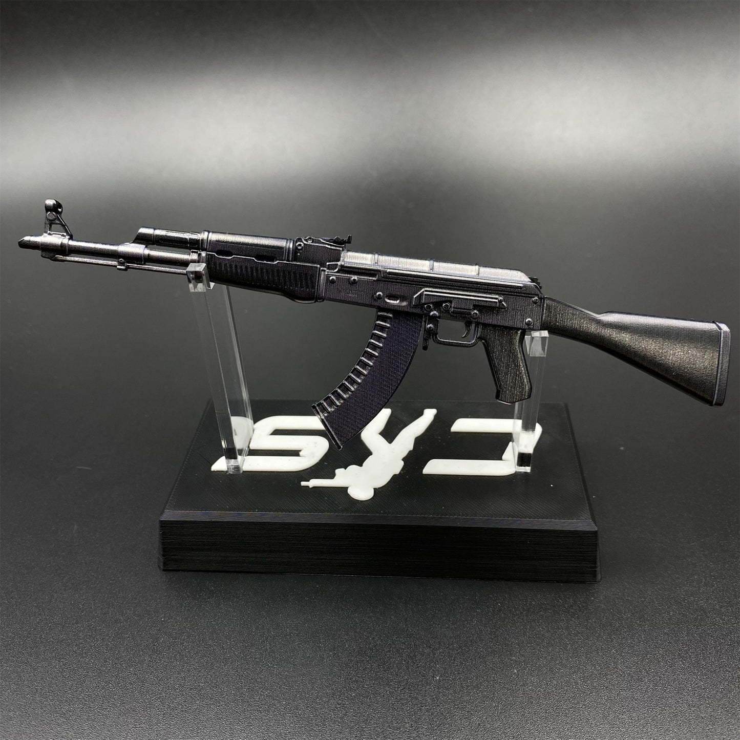 Tiny Gun AK47 Slate Metal Miniature For Collection
