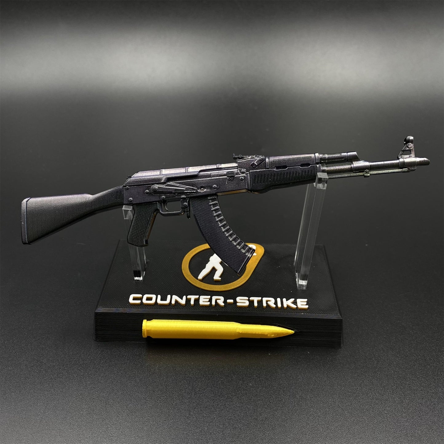 Tiny Gun AK47 Slate Metal Miniature For Collection