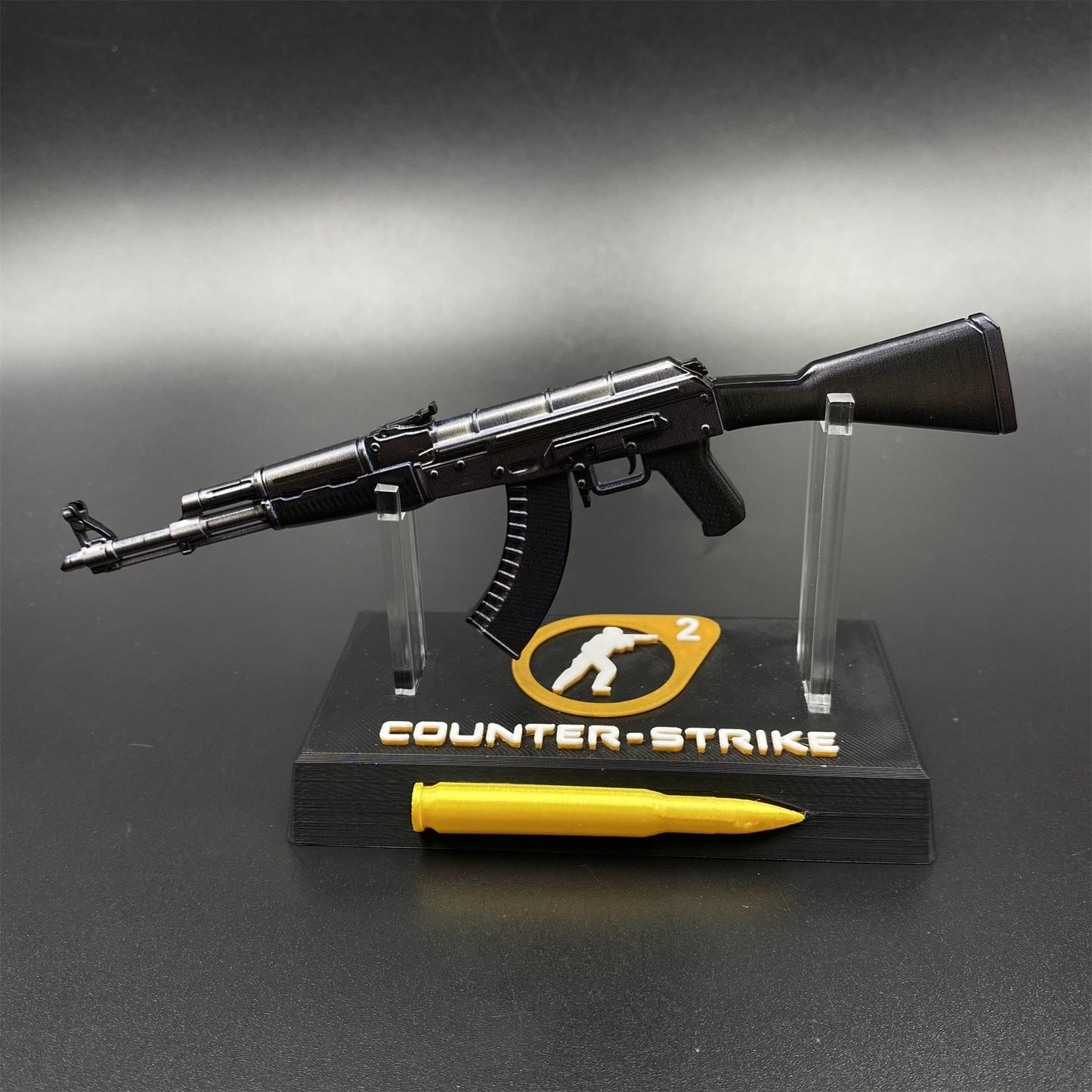 Tiny Gun AK47 Slate Metal Miniature For Collection