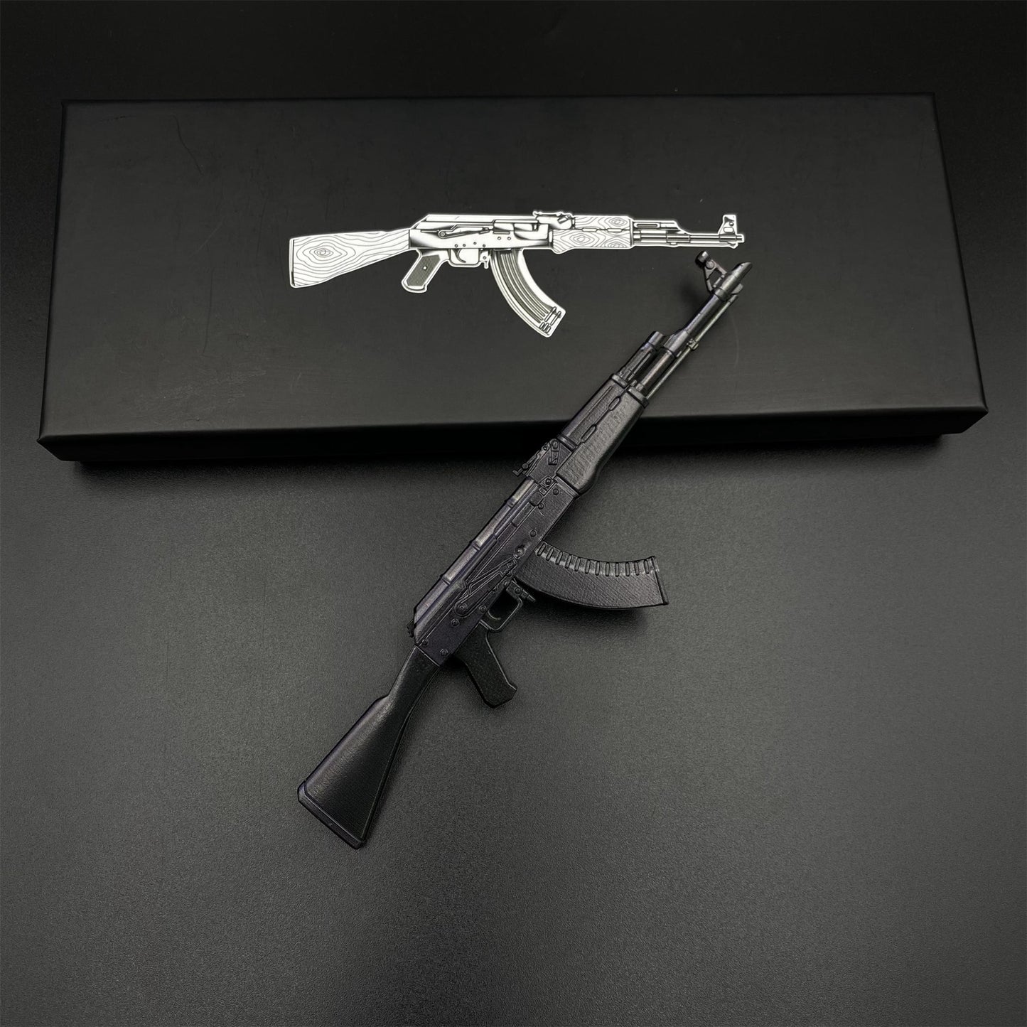 Tiny Gun AK47 Slate Metal Miniature For Collection