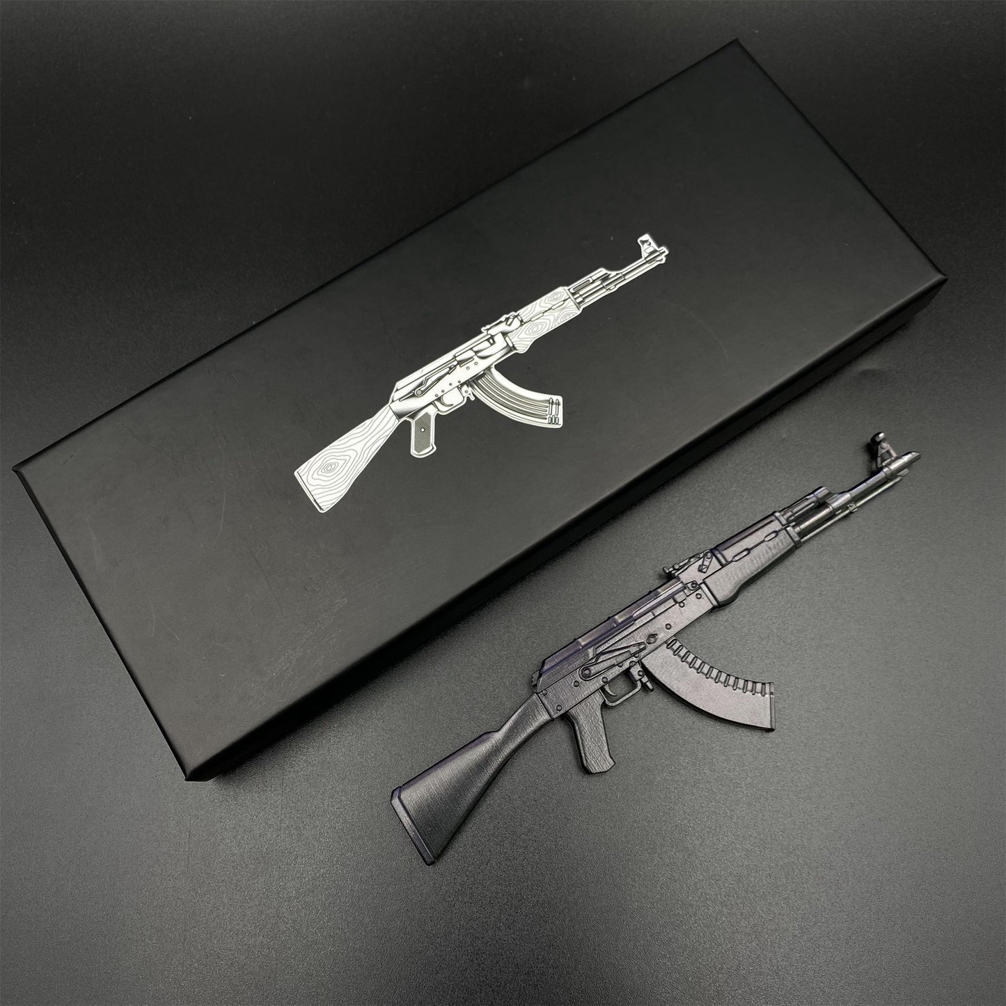 Tiny Gun AK47 Slate Metal Miniature For Collection