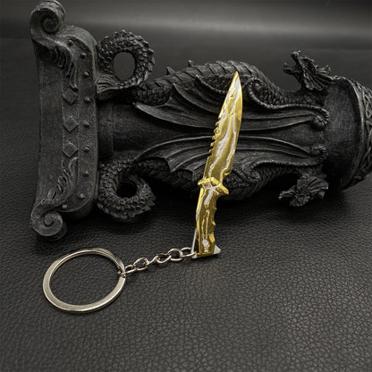 Metal Mini Smite Knife Keychain Pendant