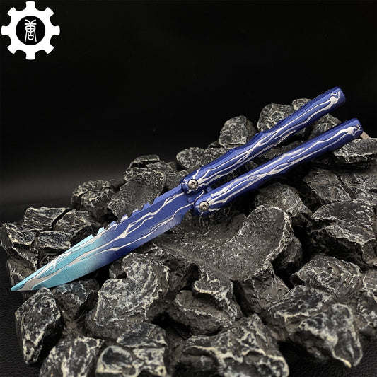 Hot Game Smite Knife Metal Melee Balisong Game Prop