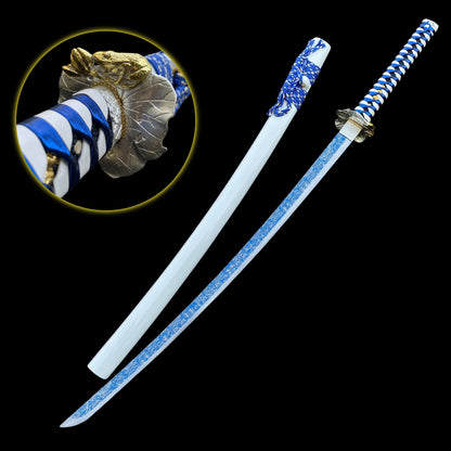 Cool Japanese Samurai Katana - Frog Tsuba
