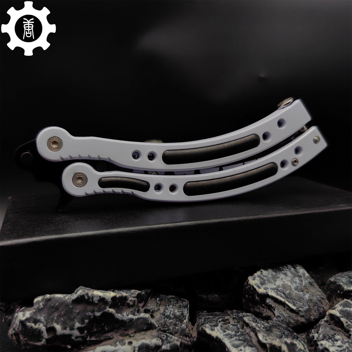 Spitfire Shark Bomber Metal Balisong Game Butterfly Knife 