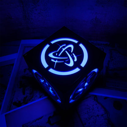 Hybrid Protoss Inspired Wood Cube Light Desk Decor