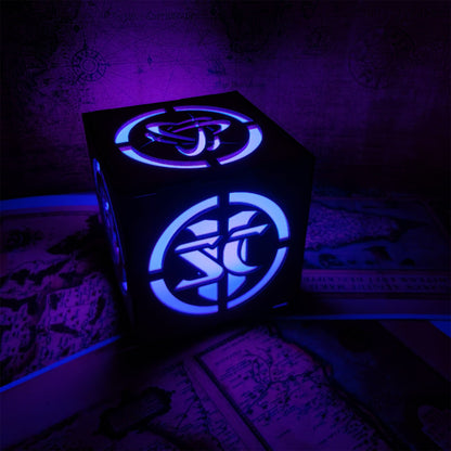Hybrid Protoss Inspired Wood Cube Light Desk Decor