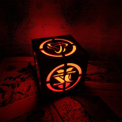 Hybrid Protoss Inspired Wood Cube Light Desk Decor