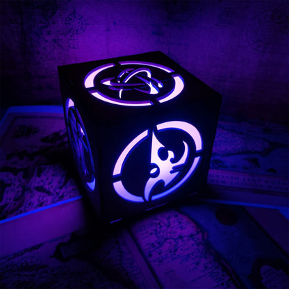 Hybrid Protoss Inspired Wood Cube Light Desk Decor