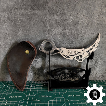 High-End Steel Karambit Knife Blunt Blade Karambit Trainer 