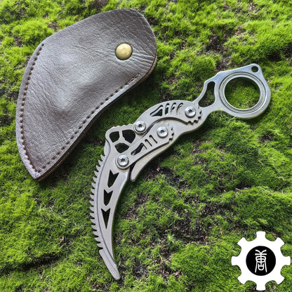 High-End Steel Karambit Knife Blunt Blade Karambit Trainer 