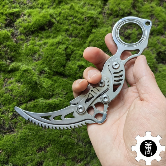 High-End Steel Karambit Knife Blunt Blade Karambit Trainer 