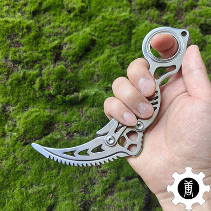 High-End Steel Karambit Knife Blunt Blade Karambit Trainer 