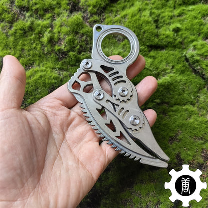High-End Steel Karambit Knife Blunt Blade Karambit Trainer 