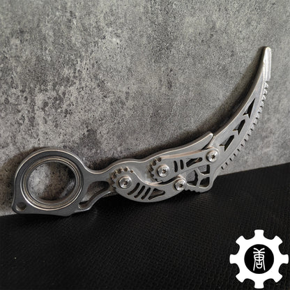 High-End Steel Karambit Knife Blunt Blade Karambit Trainer 