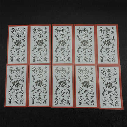 10PCS Ninja Explosive Tags Sticker
