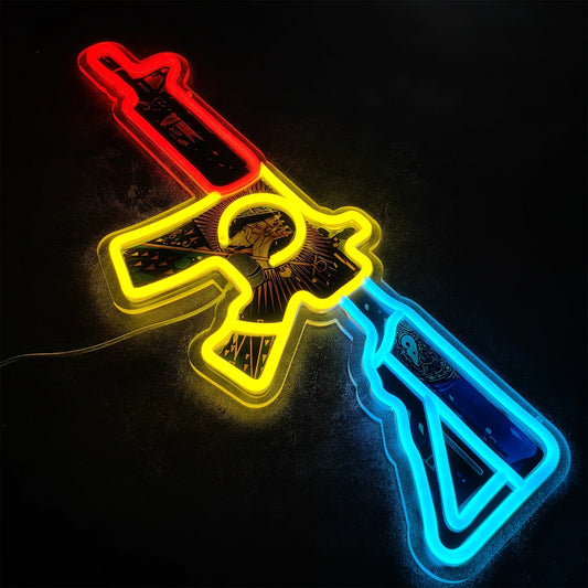 M4A4 The Emperor Color Rifle Neon Light Wall Decor