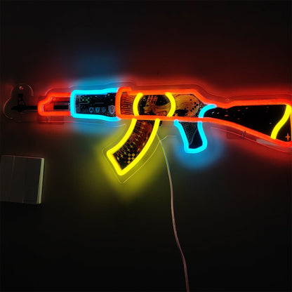 AK47 The Empress 3D Colorful Neon Night Lamp Wall Decor