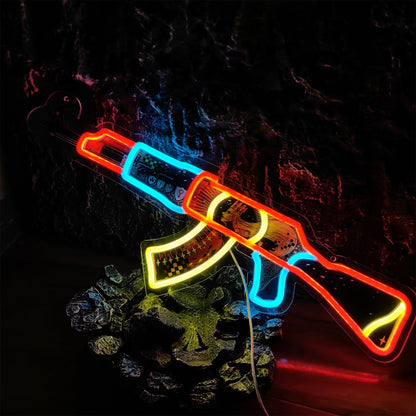 AK47 The Empress 3D Colorful Neon Night Lamp Wall Decor