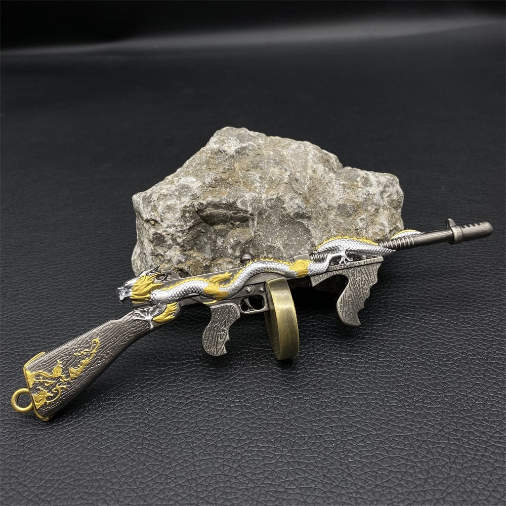 Thompson Golden Dragon Miniature Metal Submachine Gun 16.5CM/6.5"