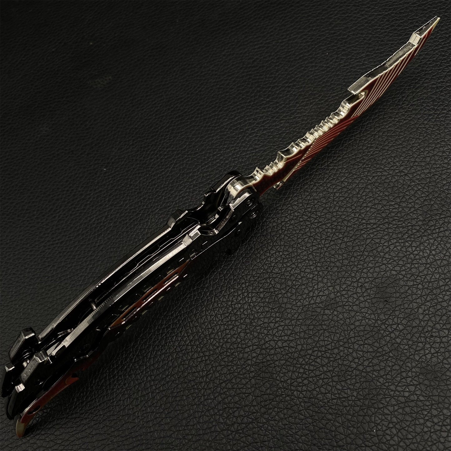 Metal CODM Thunder Flame  Butterfly Knife Replica For Display