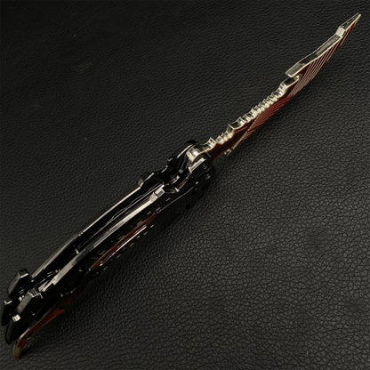 Metal CODM Thunder Flame  Butterfly Knife Replica For Display