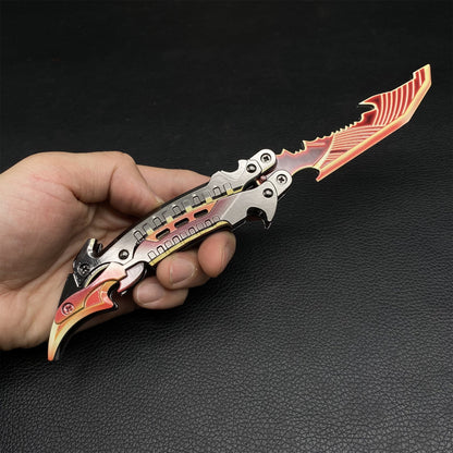 Metal CODM Thunder Flame  Butterfly Knife Replica For Display