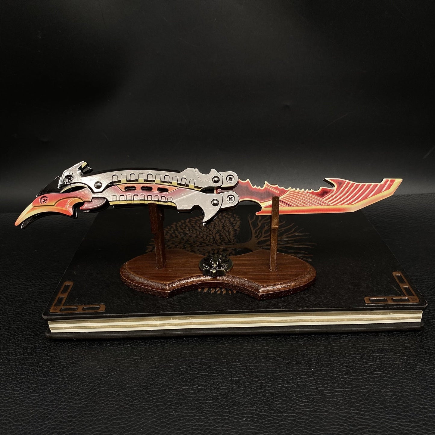 Metal CODM Thunder Flame  Butterfly Knife Replica For Display