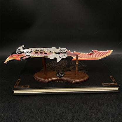 Metal CODM Thunder Flame  Butterfly Knife Replica For Display