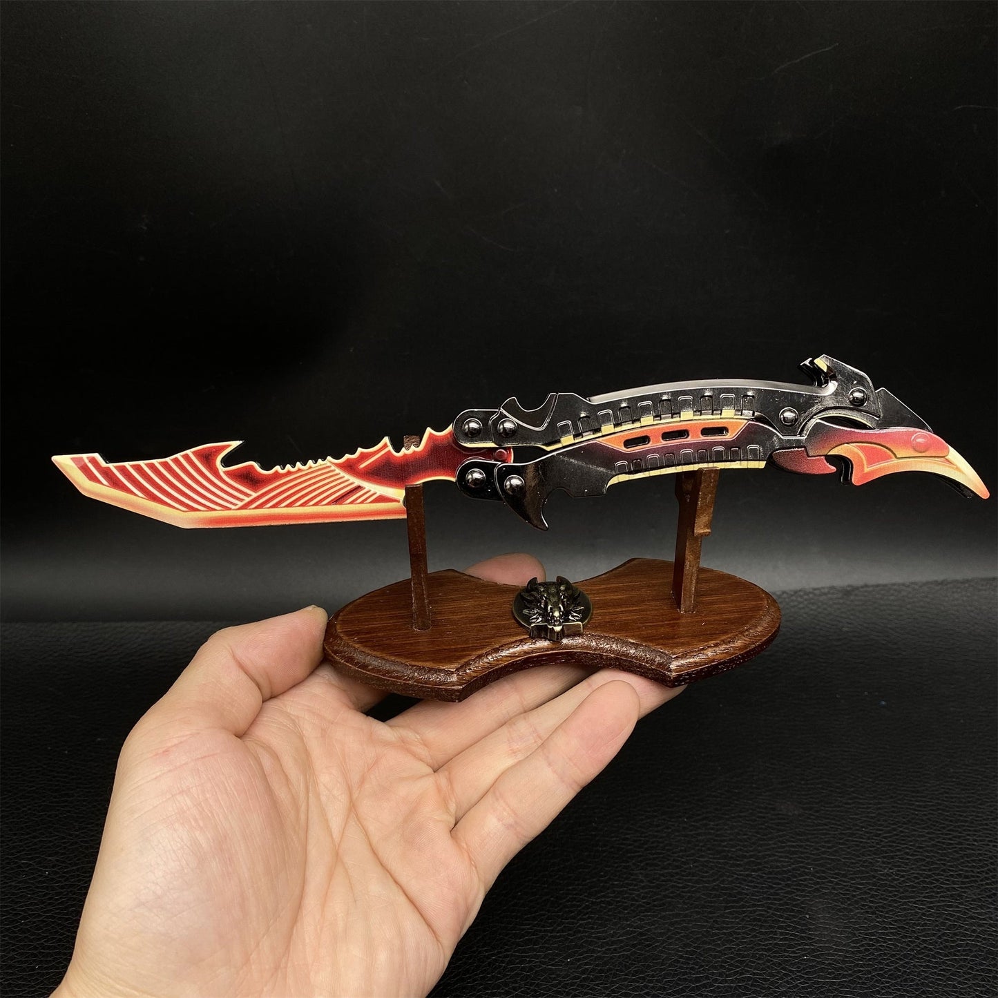 Metal CODM Thunder Flame  Butterfly Knife Replica For Display