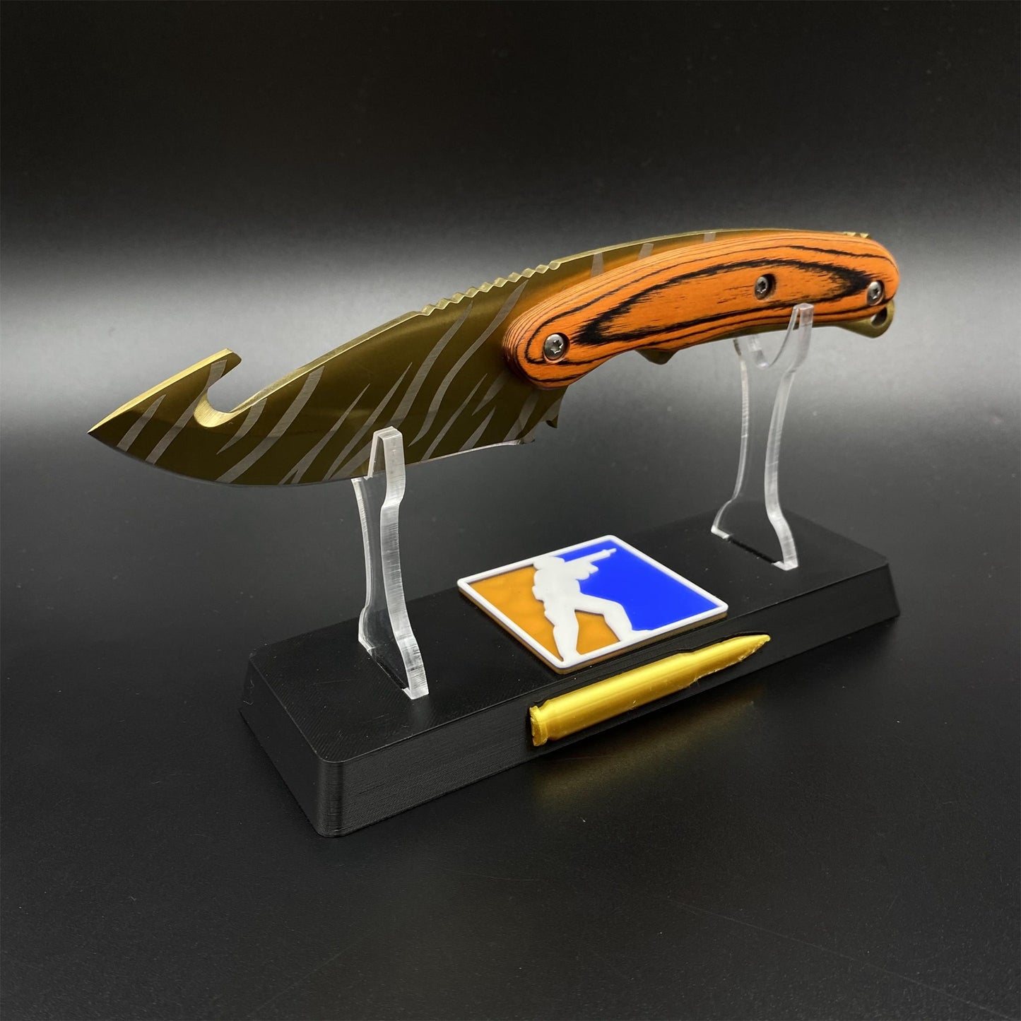 420 Steel CS Tiger Tooth Skin Gut Knife Outdoor Camping Knife For Collection