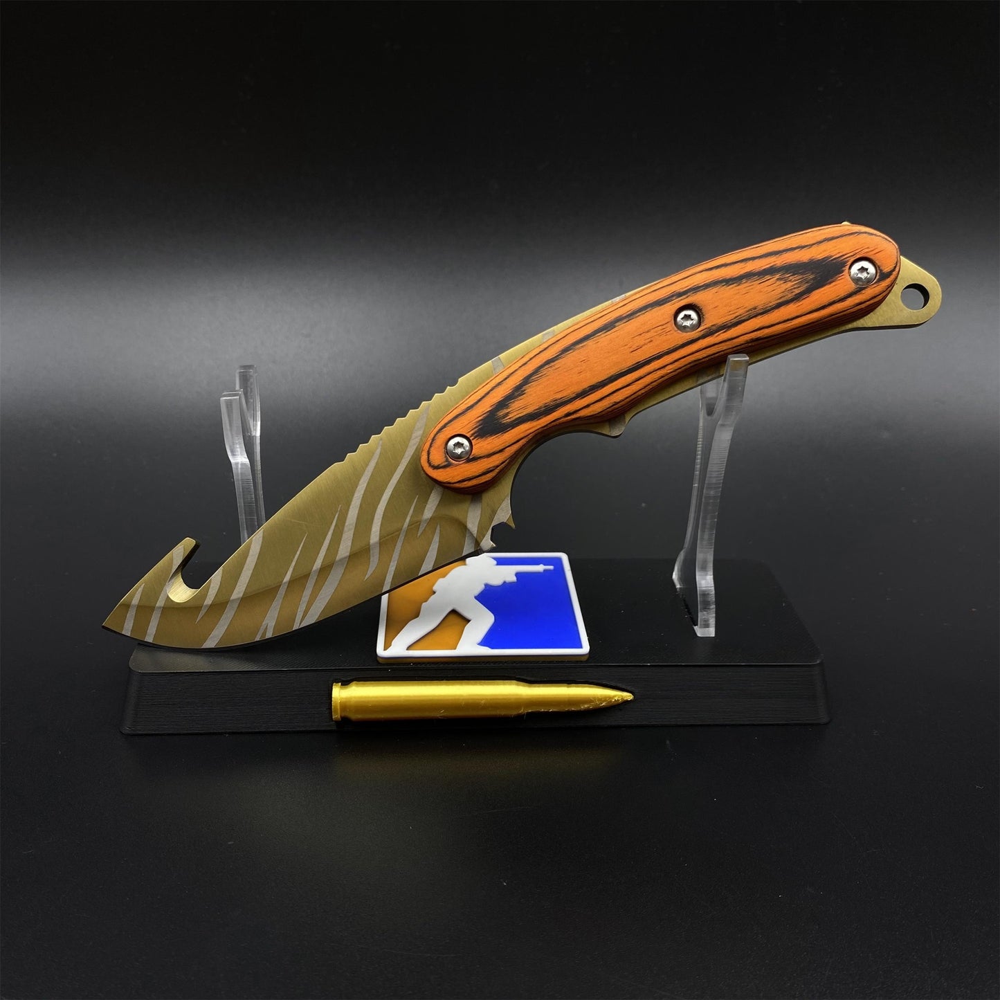 420 Steel CS Tiger Tooth Skin Gut Knife Outdoor Camping Knife For Collection